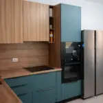 Кухня Альба — Угловая Тёмная бирюза