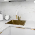 Кухня Асти — Угловая Белый + золото