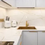 Кухня Асти — Угловая Белый + золото