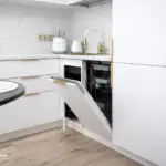Кухня Асти — Угловая Белый + золото