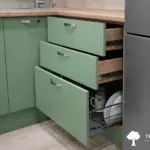 Кухня Гарда — Угловая Оливковый зелёный