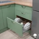 Кухня Гарда — Угловая Оливковый зелёный