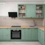 Кухня Гарда — Угловая Оливковый зелёный