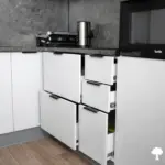 Кухня Кальяри — Угловая Белый + тёмный
