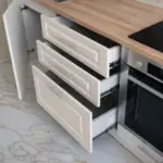 Кухня Комо — Прямая Белый с фрезеровкой