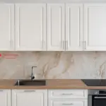Кухня Комо — Прямая Белый с фрезеровкой
