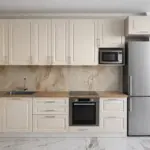 Кухня Комо — Прямая Белый с фрезеровкой