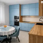 Кухня Лукка — Угловая Голубой