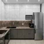 Кухня Парма — Угловая Серый камень