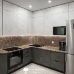Кухня Парма — Угловая Серый камень