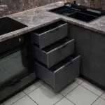 Кухня Парма — Угловая Серый камень